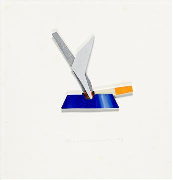 TOM WESSELMANN (1931 - 2004) Smoking Cigarette in Ashtray (Blue).                                                                                